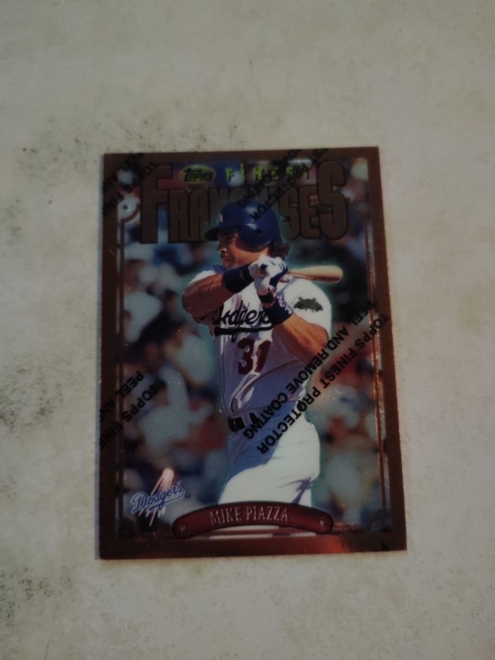 Mike Piazza 1996 Topps Finest Bronze #275 w/ Protective Coating Los Angeles